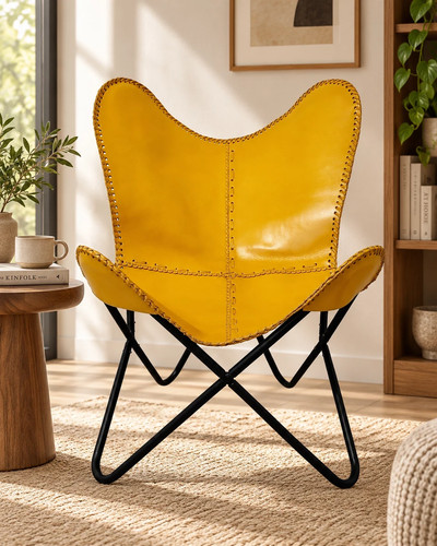 Sedia farfalla pelle - sedia,